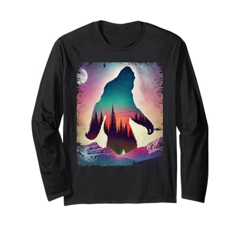 Bigfoot In The Forest Adventure Outdoor-Liebhaber Herren Damen Langarmshirt von Funny Bigfoot, Cool Bigfoot Lovers