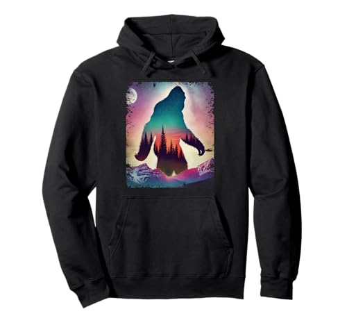 Bigfoot In The Forest Adventure Outdoor-Liebhaber Herren Damen Pullover Hoodie von Funny Bigfoot, Cool Bigfoot Lovers