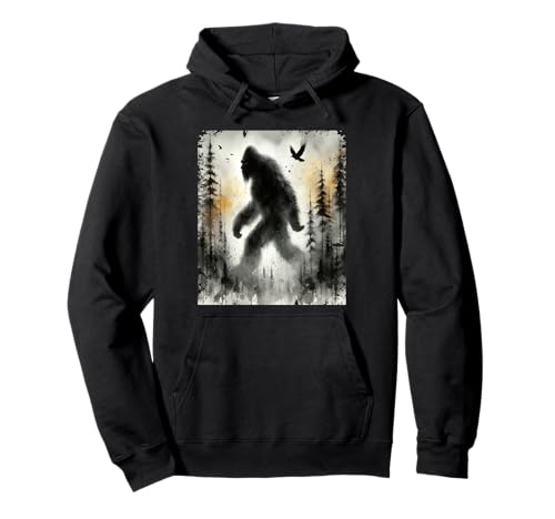 Bigfoot In The Forest Adventure Outdoor-Liebhaber Herren Damen Pullover Hoodie von Funny Bigfoot, Cool Bigfoot Lovers
