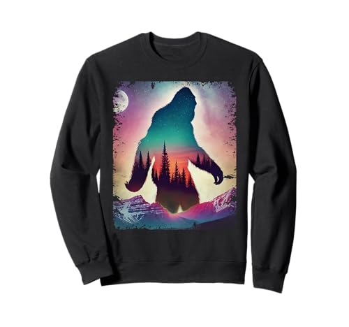 Bigfoot In The Forest Adventure Outdoor-Liebhaber Herren Damen Sweatshirt von Funny Bigfoot, Cool Bigfoot Lovers
