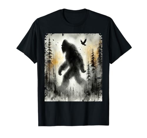Bigfoot In The Forest Adventure Outdoor-Liebhaber Herren Damen T-Shirt von Funny Bigfoot, Cool Bigfoot Lovers