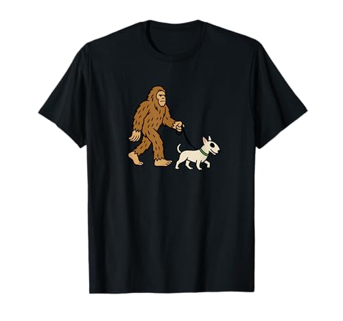 Bigfoot Walking Bulldog Terrier, Hund, Papa, Mama, Sasquatch T-Shirt von Funny Bigfoot Graphic Apparel Men Women Kids by RJ