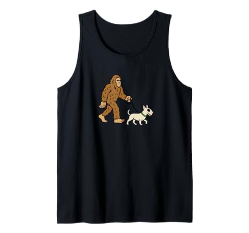 Bigfoot Walking Bulldog Terrier, Hund, Papa, Mama, Sasquatch Tank Top von Funny Bigfoot Graphic Apparel Men Women Kids by RJ
