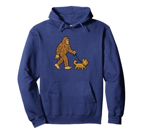 Bigfoot Walking Chihuahua-Hund Papa Mama - Sasquatch Pullover Hoodie von Funny Bigfoot Graphic Apparel Men Women Kids by RJ