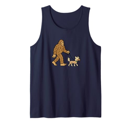 Bigfoot Walking Chinesischer Schopfhund Papa Mama – Sasquatch Tank Top von Funny Bigfoot Graphic Apparel Men Women Kids by RJ