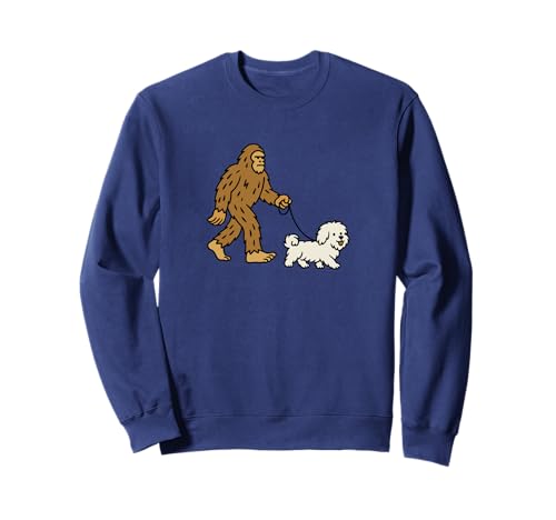 Bigfoot Walking Coton De Tulear Hund Papa Mama - Sasquatch Sweatshirt von Funny Bigfoot Graphic Apparel Men Women Kids by RJ