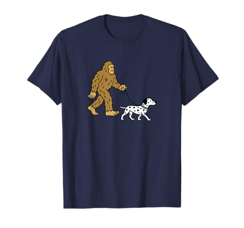 Bigfoot Walking Dog Papa Mama - Sasquatch T-Shirt von Funny Bigfoot Graphic Apparel Men Women Kids by RJ