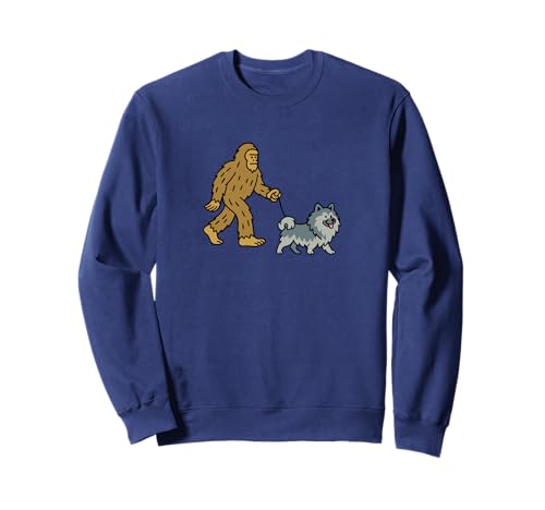Bigfoot Walking Keeshond Hund Papa Mama - Sasquatch Sweatshirt von Funny Bigfoot Graphic Apparel Men Women Kids by RJ