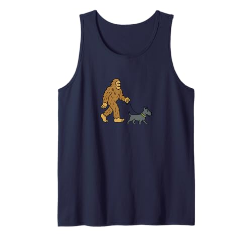 Bigfoot Walking Scottish Terrier Hund Papa Mama - Sasquatch Tank Top von Funny Bigfoot Graphic Apparel Men Women Kids by RJ