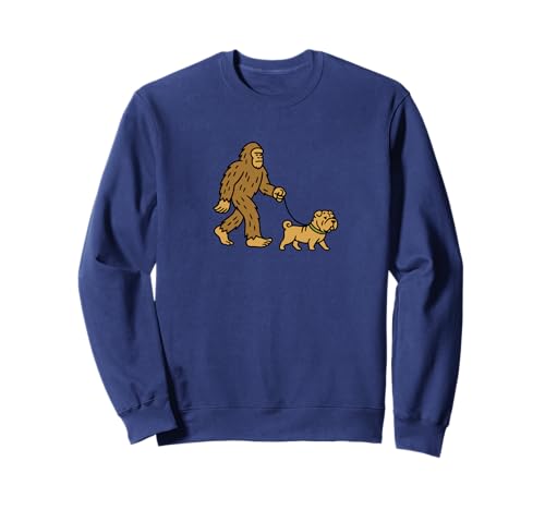 Bigfoot Walking Shar Pei Hund Papa Mama - Sasquatch Sweatshirt von Funny Bigfoot Graphic Apparel Men Women Kids by RJ