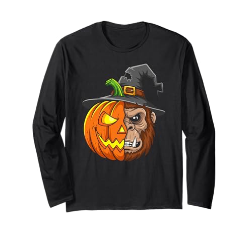 Bigfoot Pumpkin Jack O Laterne Halloween Kinder Herren Damen Langarmshirt Bigfoot Pumpkin Jack O Laterne Halloween Kinder Herren Damen Langarmshirt von Funny Bigfoot Lovers Halloween Pumpkin Outfits