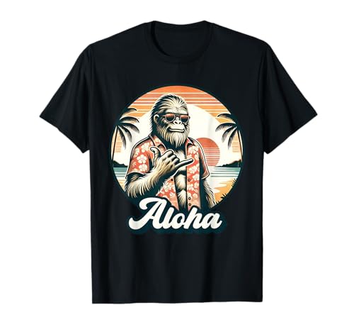 Aloha Sasquatch Lustiger Bigfoot Shaka Retro-Strandurlaub für Herren T-Shirt Aloha Sasquatch Lustiger Bigfoot Shaka Retro-Strandurlaub für Herren T-Shirt von Funny Bigfoot Sasquatch Tshirt for Men Women Kids