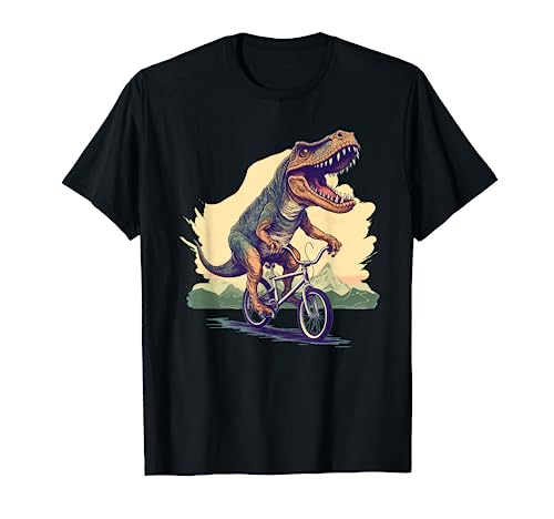 Verrückte Dinosaurier auf dem Fahrrad für lustige Jungen und Mädchen T-Shirt Verrückte Dinosaurier auf dem Fahrrad für lustige Jungen und Mädchen T-Shirt von Funny Bike Dinosaurs