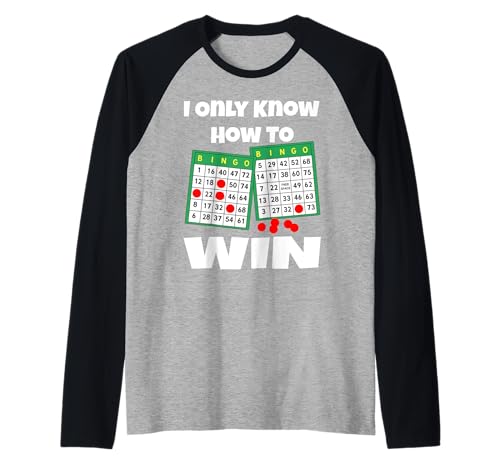 Ich weiß nur, wie Man Funny Bingo Champ Player Card Winner gewinnt Raglan Ich weiß nur, wie Man Funny Bingo Champ Player Card Winner gewinnt Raglan von Funny Bingo Player Gifts
