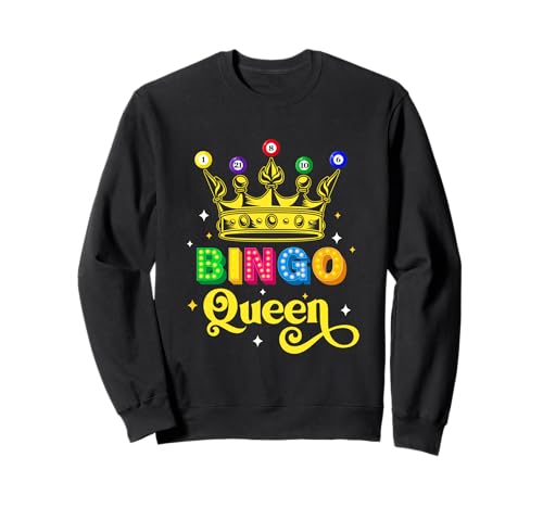 Bingo Queen Bingo-Spieler-Design für Frauen Casino Glücksspiel Sweatshirt von Funny Bingo Queen Game Playing Gamblers