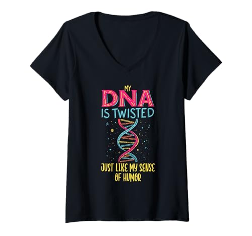 Damen Lustige Biologie Witze Schulfach Biologe Wissenschaft Lehrer T-Shirt mit V-Ausschnitt Damen Lustige Biologie Witze Schulfach Biologe Wissenschaft Lehrer T-Shirt mit V-Ausschnitt von Funny Biology Jokes Science Teacher
