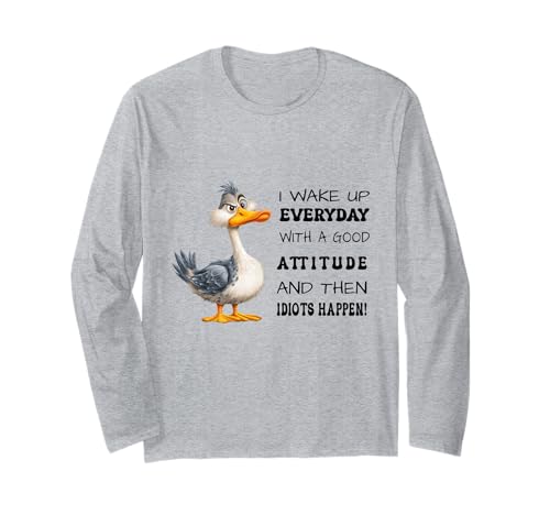 Funny Bird Grumpy Duck Sarcastic Quote Humor Joke Men Women Langarmshirt Funny Bird Grumpy Duck Sarcastic Quote Humor Joke Men Women Langarmshirt von Funny Bird Grumpy Duck Sarcastic Quote Humor