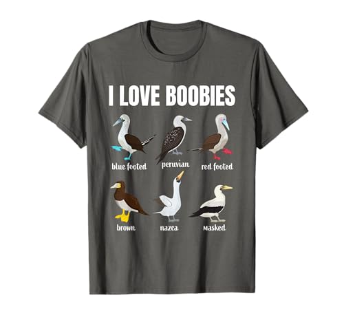 Booby Birds Funny I love Boobies Lustiger Vatertag Herren T-Shirt Booby Birds Funny I love Boobies Lustiger Vatertag Herren T-Shirt von Funny Bird Watching Gifts for Men and Women