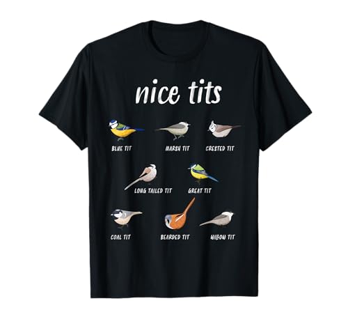 Nice-tits funny bird watching gift Birder Men Dad T-Shirt Nice-tits funny bird watching gift Birder Men Dad T-Shirt von Funny Bird Watching Gifts for Men and Women
