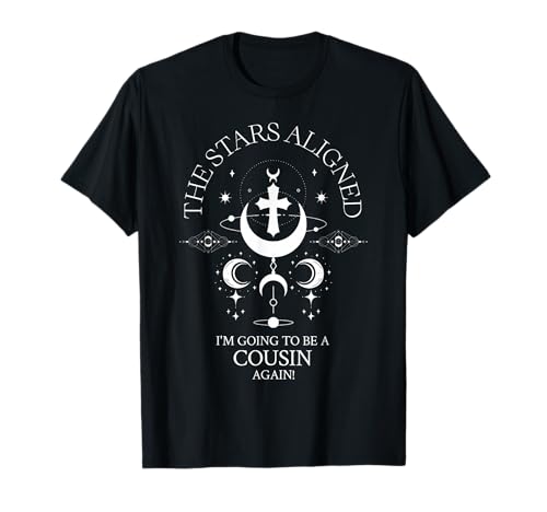 I'm Going to Be a Cousin Again Celestial Baby Ankündigung T-Shirt I'm Going to Be a Cousin Again Celestial Baby Ankündigung T-Shirt von Funny Birth Announcement Celestial Baby Reveal