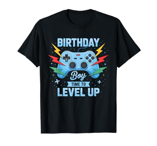 Geburtstag Junge Zeit zum Level Up Videospiel Geburtstag Gamer Jungen T-Shirt Geburtstag Junge Zeit zum Level Up Videospiel Geburtstag Gamer Jungen T-Shirt von Funny Birthday Boy Level Up Gamer Shirt