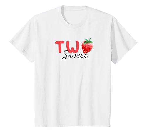 Kinder Jugend 2 Jahre alt Geburtstag Mädchen Süße Erdbeere Geburtstag T-Shirt Kinder Jugend 2 Jahre alt Geburtstag Mädchen Süße Erdbeere Geburtstag T-Shirt von Funny Birthday Cool Birthday Party
