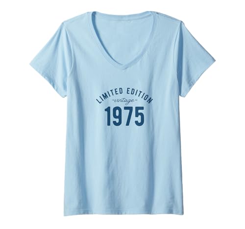Damen Limitierte Auflage Vintage Birthday 1975 T-Shirt mit V-Ausschnitt Damen Limitierte Auflage Vintage Birthday 1975 T-Shirt mit V-Ausschnitt von Funny Birthday For Men and Women