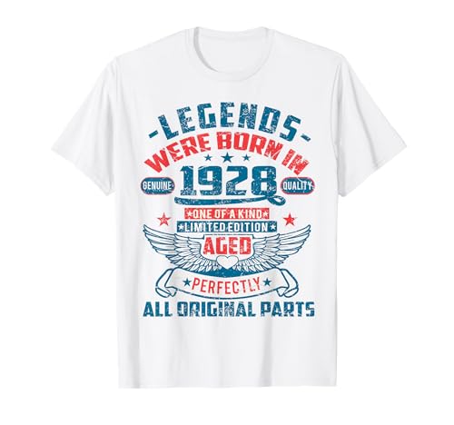 Legenden wurden 1928 geboren 94. Geburtstag für Männer Frauen T-Shirt Legenden wurden 1928 geboren 94. Geburtstag für Männer Frauen T-Shirt von Funny Birthday Gifts - Legends Were Born Shirt Co.