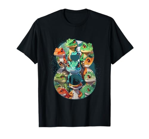 Kinder 8. Geburtstag Reptilien Eidechsen Thema 8 Jahre alt Junge Mädchen T-Shirt von Funny Birthday Kids Lizard Lovers Apparels