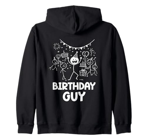 Geburtstag Kerl Stickman Männer Frauen Lustig Geburtstag Party Kerl Kapuzenjacke Geburtstag Kerl Stickman Männer Frauen Lustig Geburtstag Party Kerl Kapuzenjacke von Funny Birthday Matching Shirts Men Women Kids Teen