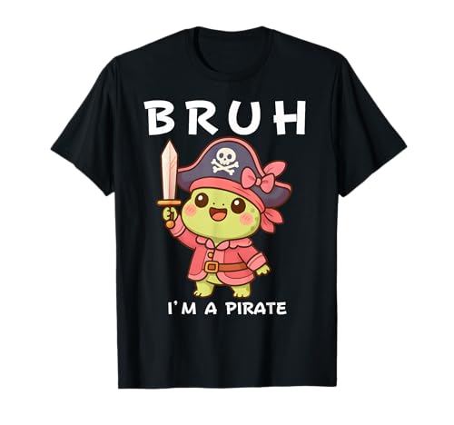 Bruh I'm a Pirate Süßes Halloween-Kostüm mit Schildkrötenmotiv für Kinder und Mädchen T-Shirt Bruh I'm a Pirate Süßes Halloween-Kostüm mit Schildkrötenmotiv für Kinder und Mädchen T-Shirt von Funny Birthday Party Sea Animals Turtle Lovers