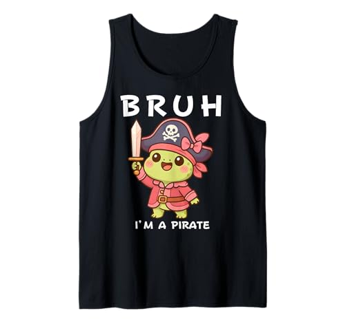 Bruh I'm a Pirate Süßes Halloween-Kostüm mit Schildkrötenmotiv für Kinder und Mädchen Tank Top Bruh I'm a Pirate Süßes Halloween-Kostüm mit Schildkrötenmotiv für Kinder und Mädchen Tank Top von Funny Birthday Party Sea Animals Turtle Lovers