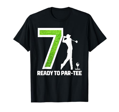 Kinder 7. Geburtstag Golfspieler Golfer Jungen 7 Jahre alt T-Shirt Kinder 7. Geburtstag Golfspieler Golfer Jungen 7 Jahre alt T-Shirt von Funny Birthday Party Squad Golfing Family Matching