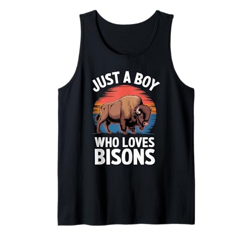 Herren Nur EIN Junge, der Bisons liebt Animal Lover Boys Bisons Tank Top Herren Nur EIN Junge, der Bisons liebt Animal Lover Boys Bisons Tank Top von Funny Bison Lover Clothing