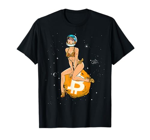 Cryptocurrency Pin-up Girl Hodling Bitcoin Crypto Moon T-Shirt Cryptocurrency Pin-up Girl Hodling Bitcoin Crypto Moon T-Shirt von Funny Bitcoin Wallet Crypto Moon Gear