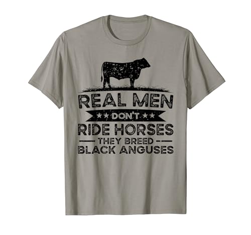 Men Don't Ride Rinderrinder, Schwarz T-Shirt Men Don't Ride Rinderrinder, Schwarz T-Shirt von Funny Black Angus Gift for Men, Women & Farmer