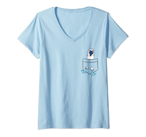 Damen Blue Foot Booby Galapagos Islands Booby T-Shirt mit V-Ausschnitt Damen Blue Foot Booby Galapagos Islands Booby T-Shirt mit V-Ausschnitt von Funny Blue-Footed Booby Gifts
