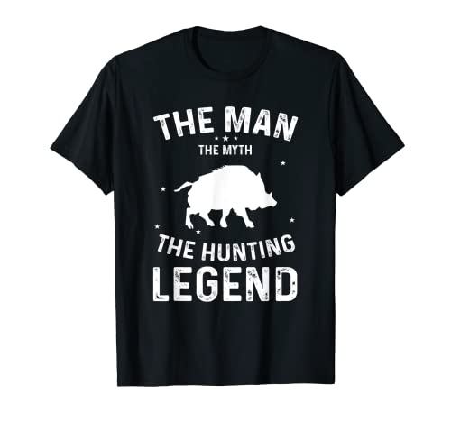 Herren Wildschweinjäger Wildschweinjagd T-Shirt von Funny Boar Hunting Gift Ideas for Men