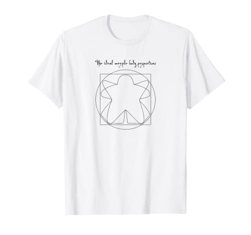 Vitruvian Meeple Brettspiel | Da Vinci Vitruvian Meeple Man T-Shirt Vitruvian Meeple Brettspiel | Da Vinci Vitruvian Meeple Man T-Shirt von Funny Board Game Night