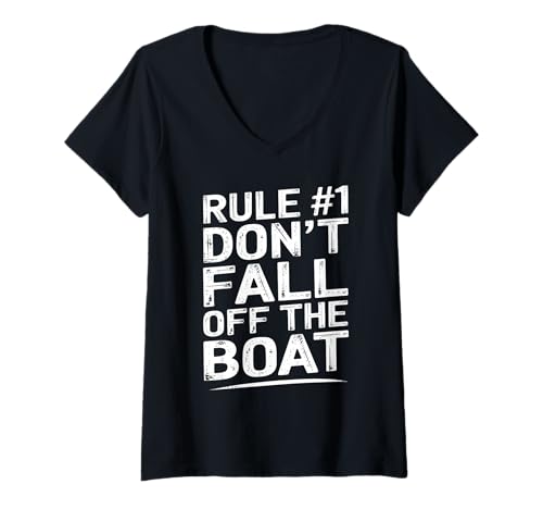 Damen Lustige Regel Fallen Sie Nicht vom Kreuzfahrtschiff T-Shirt mit V-Ausschnitt Damen Lustige Regel Fallen Sie Nicht vom Kreuzfahrtschiff T-Shirt mit V-Ausschnitt von Funny Boat Cruise Ship Vacation