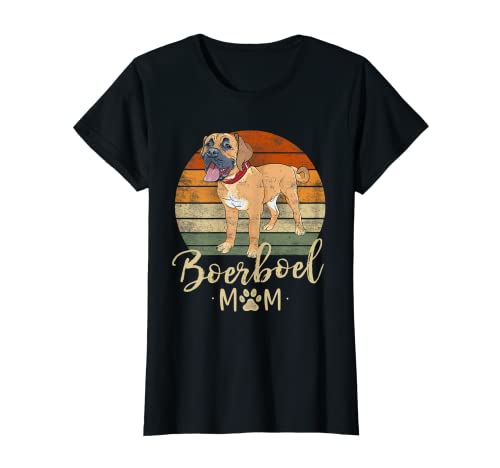 Damen Boerboel Mutter Retro Sunset Boerboel Lover Geschenke Hund Mama T-Shirt Damen Boerboel Mutter Retro Sunset Boerboel Lover Geschenke Hund Mama T-Shirt von Funny Boerboel Gifts For Women