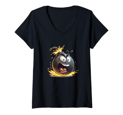 Damen Cooles Firebomb Kostüm für Nuke und Bomb Liebhaber T-Shirt mit V-Ausschnitt Damen Cooles Firebomb Kostüm für Nuke und Bomb Liebhaber T-Shirt mit V-Ausschnitt von Funny Bomb Outfit