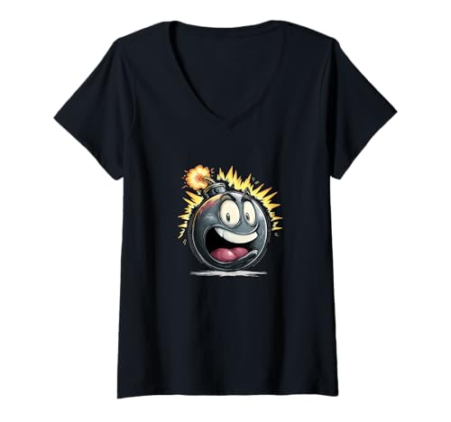 Damen Pretty Bomb für Firebomb- und Bomberliebhaber T-Shirt mit V-Ausschnitt Damen Pretty Bomb für Firebomb- und Bomberliebhaber T-Shirt mit V-Ausschnitt von Funny Bomb Outfit