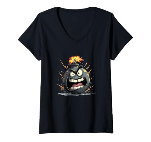Damen Toller Bomben-Look für Nuke- und Bomber-Liebhaber T-Shirt mit V-Ausschnitt Damen Toller Bomben-Look für Nuke- und Bomber-Liebhaber T-Shirt mit V-Ausschnitt von Funny Bomb Outfit