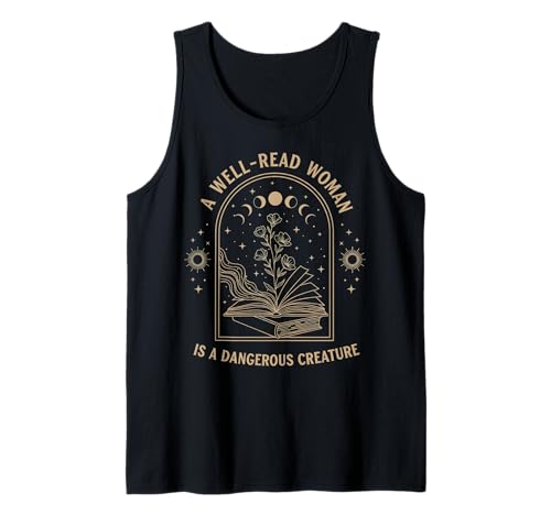 A Well Read Woman Enchanted Gothic Reading Empowerment Tank Top A Well Read Woman Enchanted Gothic Reading Empowerment Tank Top von Funny Book Enthusiast Bookworm Story Lovers
