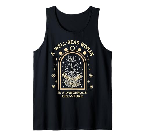 A Well Read Woman Literary Empowerment Proud Book Lover Tank Top von Funny Book Enthusiast Bookworm Story Lovers