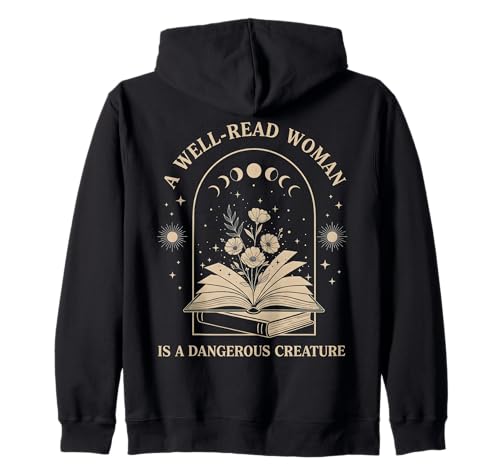 A Well Read Woman Mystical Feminist Literary Book Lover Kapuzenjacke von Funny Book Enthusiast Bookworm Story Lovers