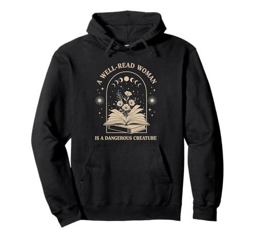 A Well Read Woman Mystical Feminist Literary Book Lover Pullover Hoodie von Funny Book Enthusiast Bookworm Story Lovers