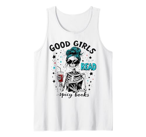Good Girls Read Spicy Books Romance Reader Halloween-Kostüm Tank Top von Funny Book Enthusiast Bookworm Story Lovers