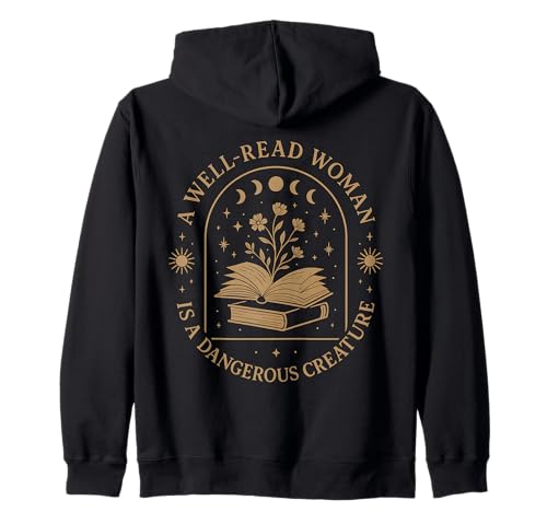 Gothic Feminist Book Lover A Well Read Woman Empowerment Kapuzenjacke von Funny Book Enthusiast Bookworm Story Lovers